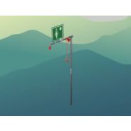 Douche de sécurité d'urgence en acier galvanisé ou inox en cas d'aspersion ou d'exposition prolongée à l'acide oxalique