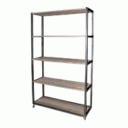 Etagère haute Héritage used 4 niveaux bois et métal L119xP39xH195cm