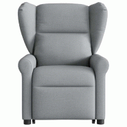 Fauteuil inclinable de massage électrique Gris clair Tissu Modèle Kerlénis - 8721102963865