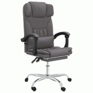 Helloshop26 - Fauteuil de massage inclinable de bureau informatique étude similicuir gris 02_0025407 - gris métal 3000215312636