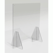 Hygiaphone plat avec pieds vitre de protection en plexiglas - H 650 x L 650 mm