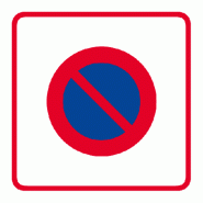 Panneau B6b1 - Entrée d'une zone à stationnement interdit