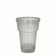 Papstar 50 gobelets réutilisables en PP 0,2 l Ø 7,8 cm · 10,4 cm gris - gris plastique polypropylène 96583