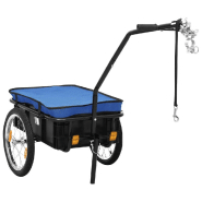 REMORQUE DE VÉLO/CHARIOT À MAIN 155 X 60 X 83 CM ACIER BLEU 02_0004498 REMORQUE DE VÉLO/CHARIOT À MAIN 155 X 60 X 83 CM ACIER BLEU 02_0004498