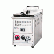 Romux® Friteuse À Gaz Naturel Professionnelle 15 Litres Simple de Table | Friteuse en Acier Inoxydable avec Robinet de Vidange 12000 W - 8435811804189