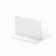 SHOWDOWN Displays Exposiciónate Porte-menu T-Stand Acrylique A7 Paysage TA7PXS - transparent plastique 8595578349429_0