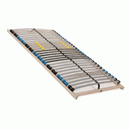 Sleepneo Sommier à lattes 90x200 cm, 7 zones, 28 lattes en bois multiplis, fabriqué en Allemagne, jusqu'à 140 kg - marron LR0409201SP100