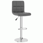 Tabouret de bar Gris Similicuir Modèle Aero Nordique - gris 334224