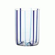 Verre Tirache Zafferano En Verre Borosilicate Bicolore Bleu Aigue-Marine Boîte De 6 Pièces - bleu tr00107
