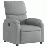 VidaXL Fauteuil inclinable en tissu gris clair Modèle Elmoniax - 3205680