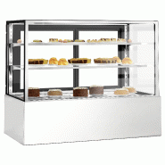 Vitrine réfrigérée pour pâtisserie - 1500 mm - 2 étagères - Inox