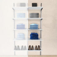 Élément suivant Global chrome 5 tablettes blanc L60xH240cm