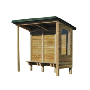 Abri Bus Rustique - Bois Massif Traité Autoclave Classe IV - 2,5 x 1,22 x 2,30 m_1
