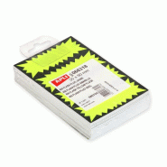 Apli Lot de 400 étiquettes carton 250 g/m², forme rectangulaire 3,5x9, coloris jaune fond noir - 3270240663182