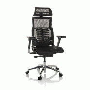 Chaise de bureau / Fauteuil de direction POFIT GEN2 Tissu maille noir hjh OFFICE - noir polyester 652284