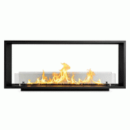 Cheminée au bioéthanol encastrable double face biocamino 2 côtés 120x50 VENERE120 TOPLINE - 8055829980349