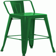 CLP Tabouret de bar en métal Mason Vert - vert métal 10481434