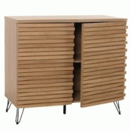 Décoshop26 - Commode armoire buffet avec 2 portes et 4 compartiments de rangement en bois massif manguier et métal 85x95x45 cm 04_0006524 - 30002618 Décoshop26 - Commode armoire buffet avec 2 portes et 4 compartiments de rangement en bois massif manguier et métal 85x95x45 cm 04_0006524 - 30002618