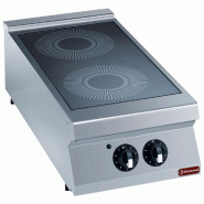 Diamond - Cuisinière électrique vitrocéramique 2 zones -top- - réf. E22/2VC4T-230/3--N - gris AKS-E22/2VC4T-230/3--N