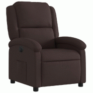 Fauteuil inclinable électrique Marron foncé Tissu Modèle Corvessa - 8721012166332_0