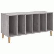 Helloshop26 - Armoire à disques pratique multifonction salon 100 x 38 x 48 cm en bois d'ingénierie gris 02_0049220 - gris Bois massif 3000235719989