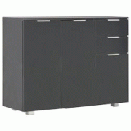 Helloshop26 - Buffet bahut commode armoire meuble de rangement organisateur cuisine salle de séjour salon brillant 107 x 35 x 80,5 02_0036163 - 30002 Helloshop26 - Buffet bahut commode armoire meuble de rangement organisateur cuisine salle de séjour salon brillant 107 x 35 x 80,5 02_0036163 - 30002