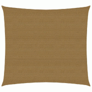 Helloshop26 - Voile d'ombrage 160 g/m² taupe 2 x 2 m PEHD 02_0009299 - 3000502282727