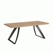 Itamoby Table Fixe 90X180 Cm Tabira Chêne Écorcé Pieds Anthracite - marron Bois manufacturé 8050598904664