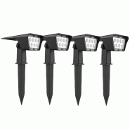 Lumisky 4 Spots solaires projecteurs CURTIS 200LM Plastique Noir - noir 3666162010836