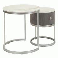 Mauro Ferretti Paire De Tables Basses Grises En MĂ©tal ArgentĂ© Et Plateau Effet Marbre - Mobilier Contemporain ĂlĂ©gant - 1428830000 - 1428830000 Mauro Ferretti Paire De Tables Basses Grises En MĂ©tal ArgentĂ© Et Plateau Effet Marbre - Mobilier Contemporain ĂlĂ©gant - 1428830000 - 1428830000