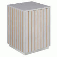 Podium 1 porte push-pull Vertigo T03 MDF naturel et noyer clair 45x45x60cm