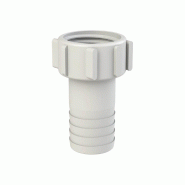 Raccord annelé - Droit - F 2" S60X6 Schütz - écrou tournant - PP Alimentaire blanc - Femelle 2" S60X6, Embout annelé Ø 50 mm (2"), écrou tournant Raccord annelé - Droit - F 2" S60X6 Schütz - écrou tournant - PP Alimentaire blanc - Femelle 2" S60X6, Embout annelé Ø 50 mm (2"), écrou tournant