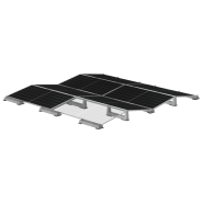 Support léger et résistant pour panneaux solaires en configuration Est-Ouest sur toit plat - Système EasyWest Support léger et résistant pour panneaux solaires en configuration Est-Ouest sur toit plat - Système EasyWest