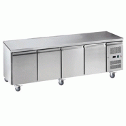 Table desserte positive centrale GN 1/1 profondeur 700 - 4 portes | L2g - GN4100TN