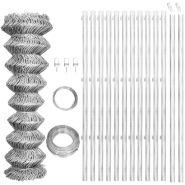 Vidaxl clôture à mailles avec poteaux acier galvanisé 25x0,8 m argenté 141498 Vidaxl clôture à mailles avec poteaux acier galvanisé 25x0,8 m argenté 141498