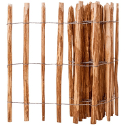 Vidaxl clôture à piquets bois de noisetier 90x500 cm 43137