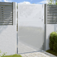 Vidaxl portail de jardin 100x150 cm acier inoxydable 376489