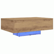 VidaXL Table basse Chêne artisanal 85 x 55 x 31 cm Bois d'ingénierie Modèle Fusion Moderne - 863010