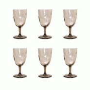 Aulica Verres à vin marron en acrylique - lot de 6 - marron 189901 Aulica Verres à vin marron en acrylique - lot de 6 - marron 189901