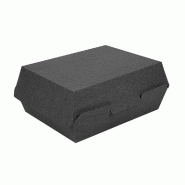 Boite repas Lunchbox The Pack carton nano micro noir 22,5x17x8,5cm - par 300