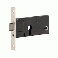 Boitier de serrure encastrable à cylindre pour porte d'entrée, axe 60mm, bouts carrés, nickelé - THIRARD - gris 3150260943733 Boitier de serrure encastrable à cylindre pour porte d'entrée, axe 60mm, bouts carrés, nickelé - THIRARD - gris 3150260943733
