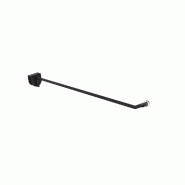 Broche simple noire pour tube rectangulaire P30cm