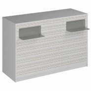 Comptoir Vertigo H T04 dble nat. L150cm - 3 tab.Coulis. 6tab.Amovib - blanc
