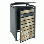 Décoshop26 - Abri poubelle un compartiment pour une ou deux poubelles en métal anthracite or 04_0006991 - 3000261983996 Décoshop26 - Abri poubelle un compartiment pour une ou deux poubelles en métal anthracite or 04_0006991 - 3000261983996
