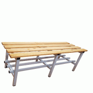 Fleda TRADING Banc de vestiaire avec lattes en bois Dim. L100xP40xH45 cm - gris métal FLPANCA100