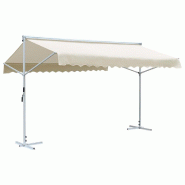 Helloshop26 - Auvent sur pied 4x3 m crème 02_0007479 - acier 3000393782726