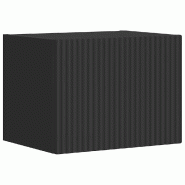 Helloshop26 - Meuble TV mural moderne minimaliste rangement pratique 60 x 31 x 30 cm en bois d'ingénierie noir 02_0054871 - noir Bois massif 30002386
