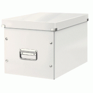 LEITZ Lot de 6 Boîte de rangement Click & Store Wow, format cube, coloris blanc perlé - blanc 61080001