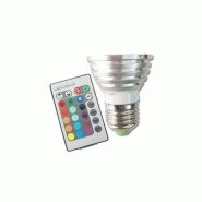 Lot de 3 ampoules ? Led 15 couleurs rgb avec t?L?Commande