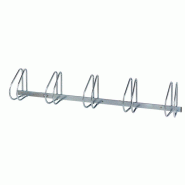 Range vélos mural - Zingué et anti-rouille - 5 places - Tube Ø50 x 25 et Ø16 - Longueur : 1830 cm - Garantie 2 ans_0